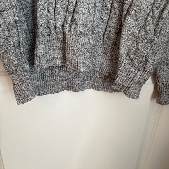 Gray Ribbed quarter zip Sweater - Picture 4 of 5